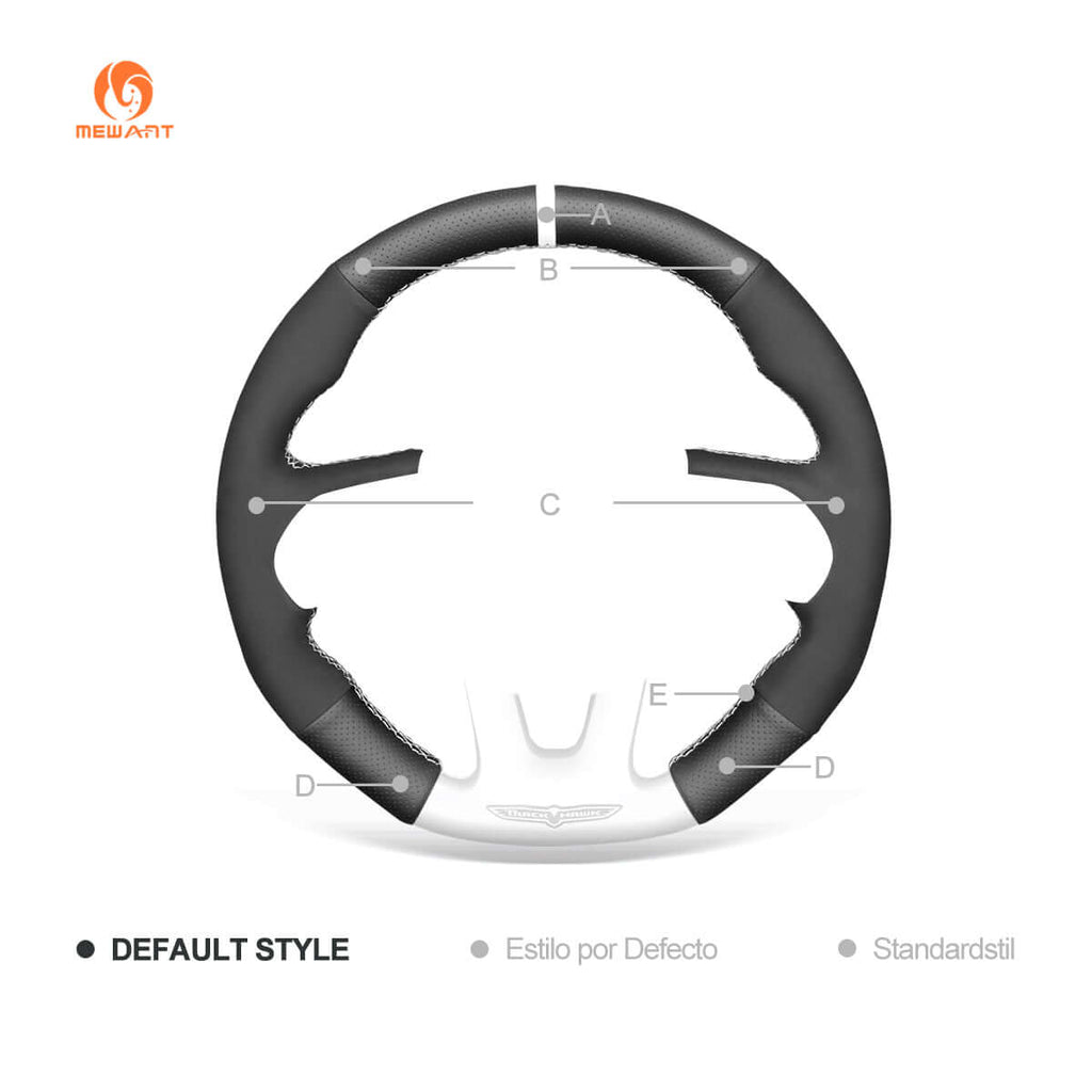 MEWANT Steering Wheel Cover for Dodge SRT Challenger Charger Durango 2015 - 2021 - Alcantara, Leather, Carbon Fiber, Easy Install, Non - Slip, Best Steering Wheel Cover