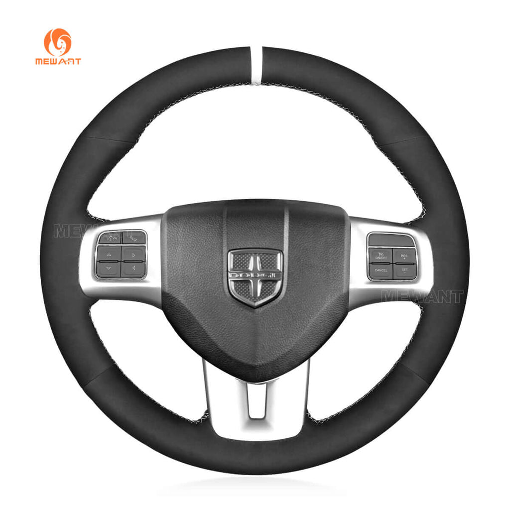 MEWANT Steering Wheel Cover for Dodge / Volkswagen VW Dart Routan 2011 - 2016 - Alcantara, Leather, Carbon Fiber, Easy Install, Non - Slip, Best Steering Wheel Cover