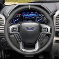 MEWANT Steering Wheel Cover - for Ford F - 150 F150 2015 - 2020 / F - 250 F250 2017 - 2022 / F - 350 F350 2017 - 2022 / F - 450 F450 2017 - 2022 / Expedition 2018 - 2021 - Alcantara, Leather, Carbon Fiber, Easy Install, Non - Slip, Best Steering Wheel Cover
