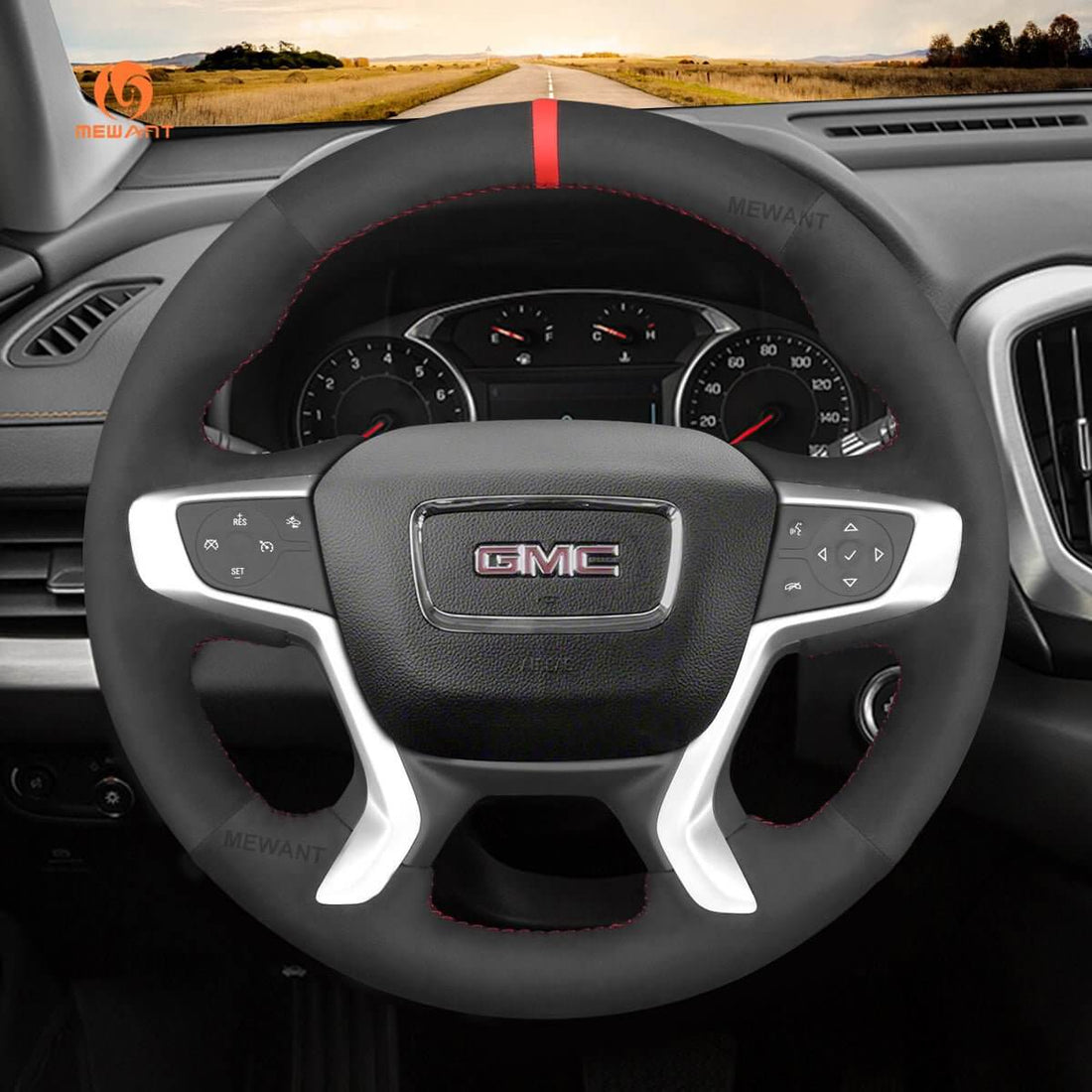 MEWANT Steering Wheel Cover for GMC Acadia Canyon Terrain 2015-2024