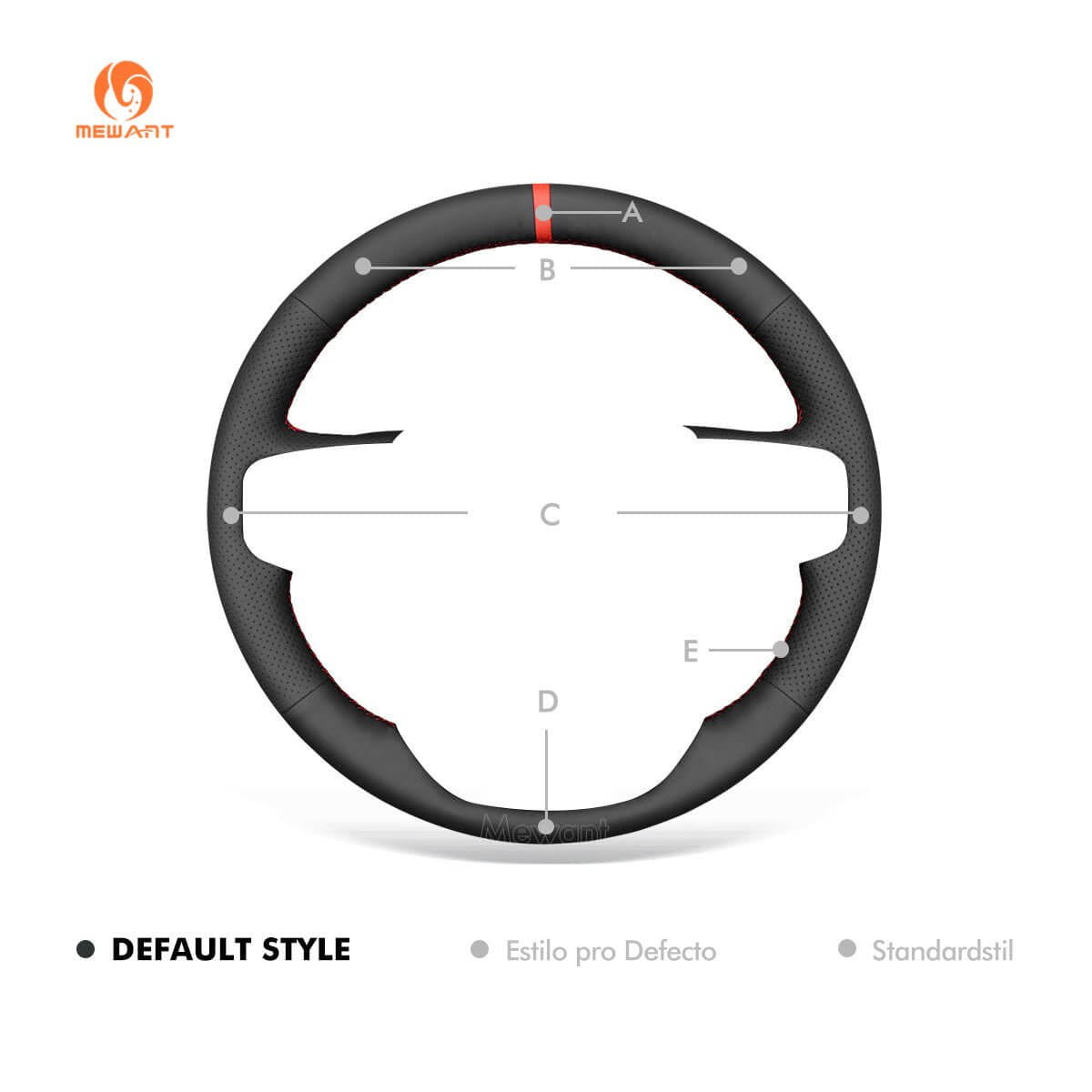 MEWANT Steering Wheel Cover for GMC Sierra 1500 Limited Sierra 2500 3500 Yukon XL 2019 - 2024 - Alcantara, Leather, Carbon Fiber, Easy Install, Non - Slip, Best Steering Wheel Cover