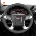 MEWANT Steering Wheel Cover for GMC Sierra 1500 Sierra 1500 Limited Sierra 2500 Sierra 3500 Yukon XL 2014 - 2020 - Alcantara, Leather, Carbon Fiber, Easy Install, Non - Slip, Best Steering Wheel Cover
