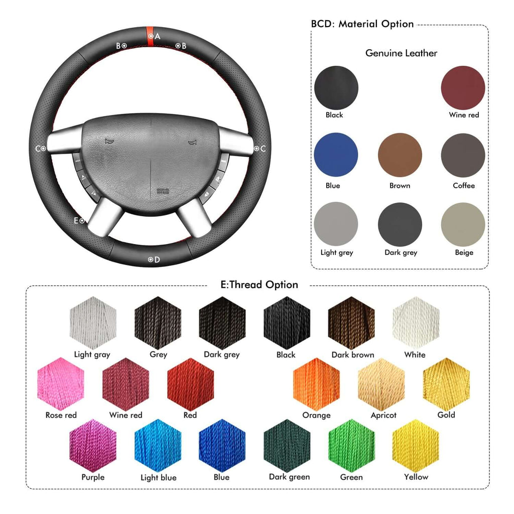 MEWANT Steering Wheel Cover for Holden Commodore SV6 UTE SS VY 2002 - 2007 - Alcantara, Leather, Carbon Fiber, Easy Install, Non - Slip, Best Steering Wheel Cover