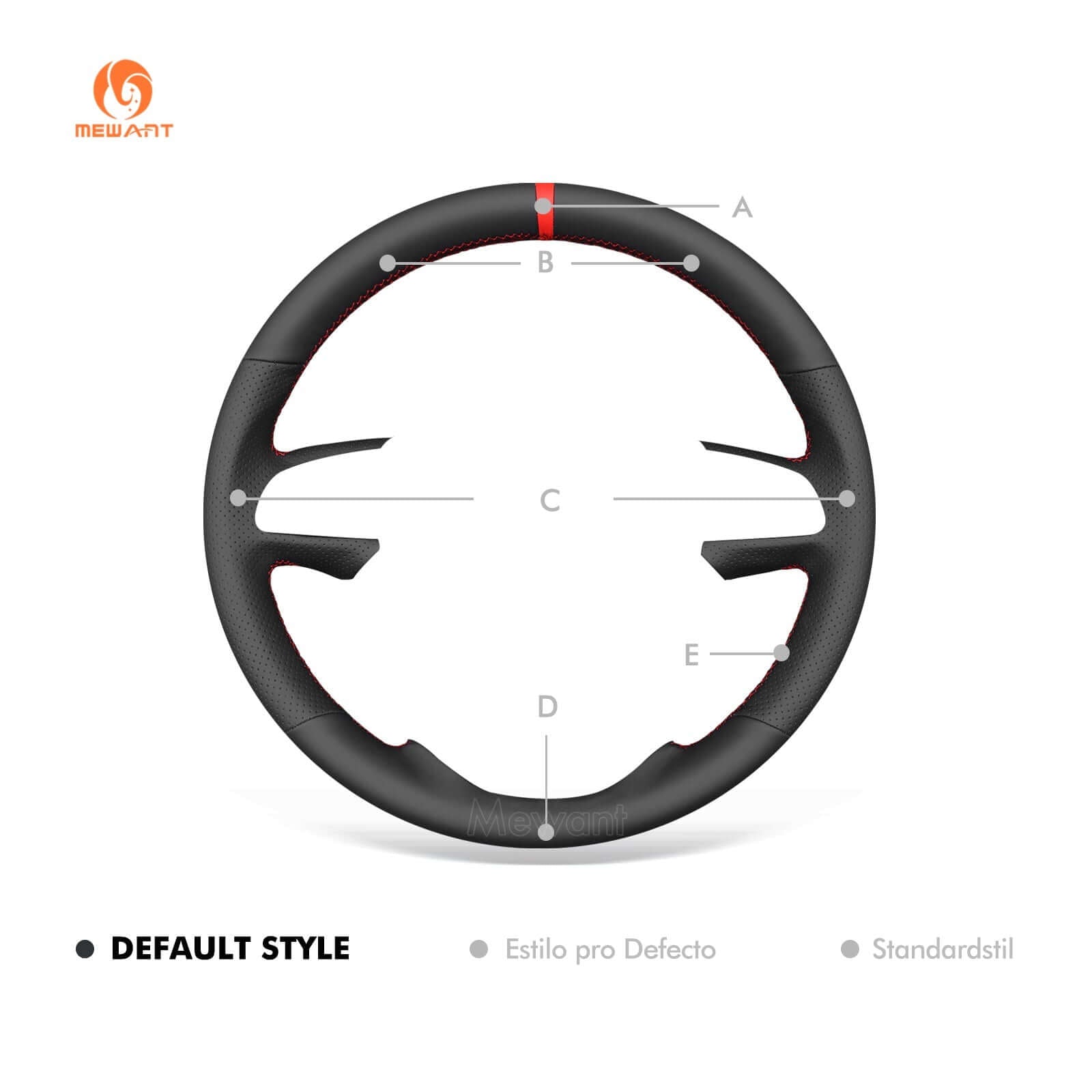 MEWANT Steering Wheel Cover for Holden Commodore VE Ute Calais Berlina Caprice Statesman 2006 - 2013 - Alcantara, Leather, Carbon Fiber, Easy Install, Non - Slip, Best Steering Wheel Cover