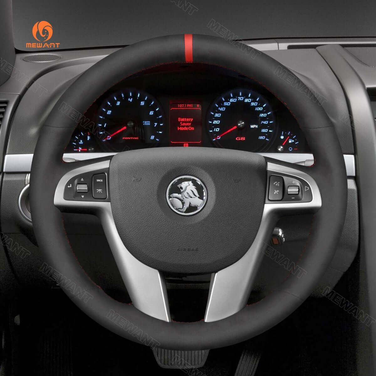 MEWANT Steering Wheel Cover for Holden Commodore VE Ute Calais Berlina Caprice Statesman 2006 - 2013 - Alcantara, Leather, Carbon Fiber, Easy Install, Non - Slip, Best Steering Wheel Cover