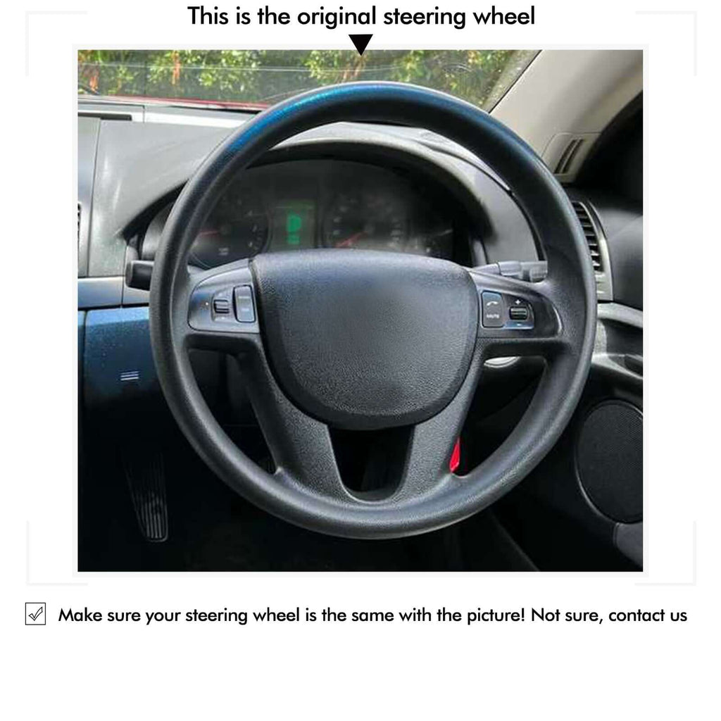 MEWANT Steering Wheel Cover for Holden Commodore VE Ute Calais Berlina Caprice Statesman 2006 - 2013 - Alcantara, Leather, Carbon Fiber, Easy Install, Non - Slip, Best Steering Wheel Cover