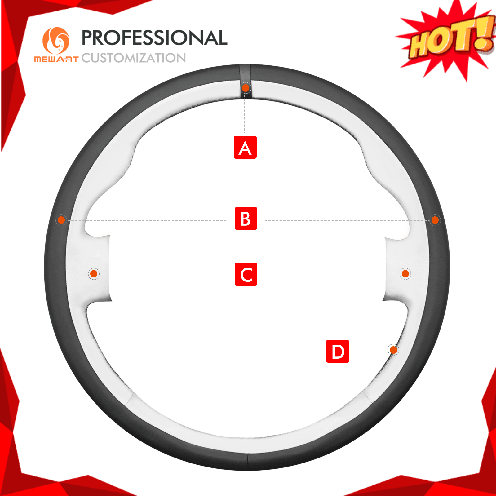 MEWANT Steering Wheel Cover for Holden VU Ute Commodore VT VX Berlina 1997 - 2002 - Alcantara, Leather, Carbon Fiber, Easy Install, Non - Slip, Best Steering Wheel Cover