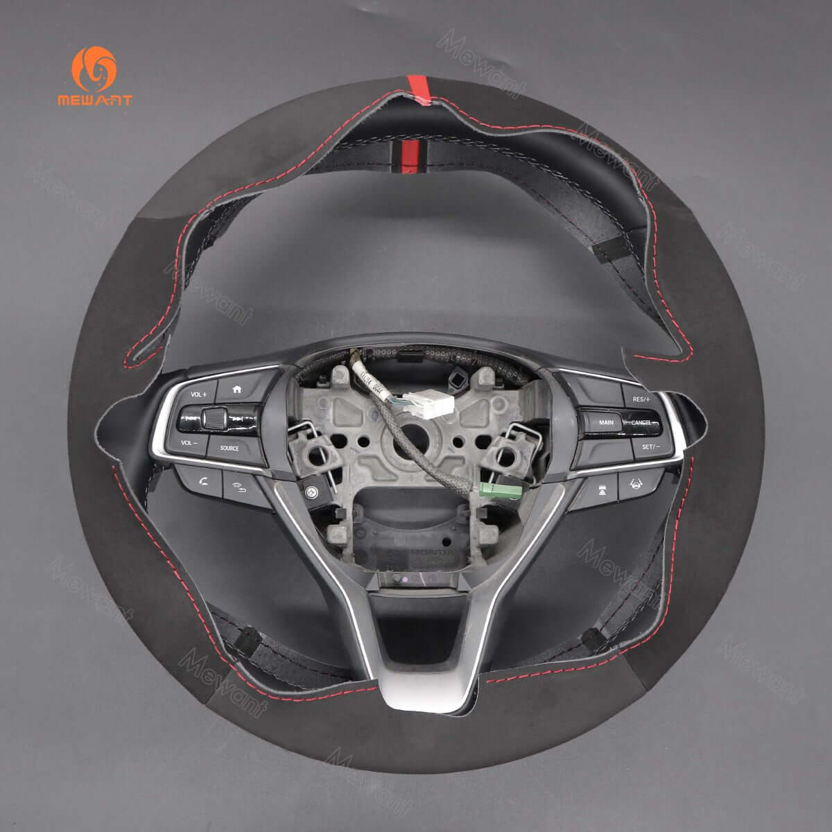 MEWANT Steering Wheel Cover for Honda Accord 10 X Insight Odyssey 2018 - 2022 - Alcantara, Leather, Carbon Fiber, Easy Install, Non - Slip, Best Steering Wheel Cover