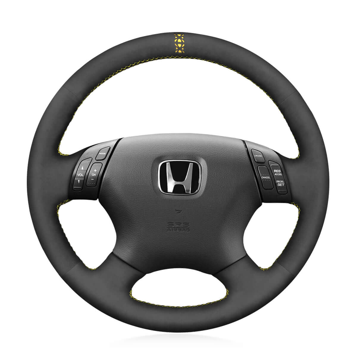MEWANT Steering Wheel Cover for Honda Accord 7 2003 - 2007 - Alcantara, Leather, Carbon Fiber, Easy Install, Non - Slip, Best Steering Wheel Cover