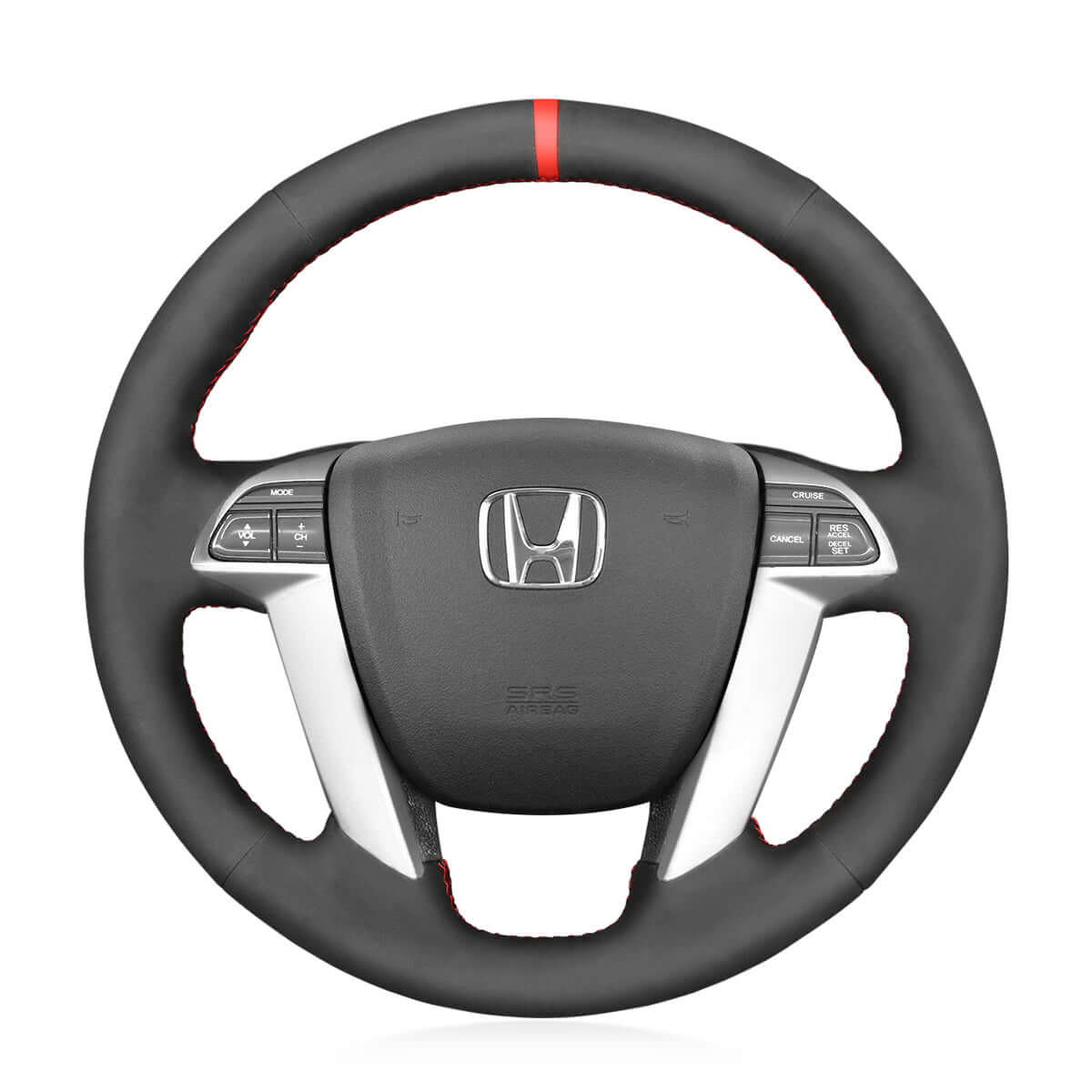 MEWANT Steering Wheel Cover for Honda Accord 8 Pilot Odyssey 2008 - 2017 - Alcantara, Leather, Carbon Fiber, Easy Install, Non - Slip, Best Steering Wheel Cover