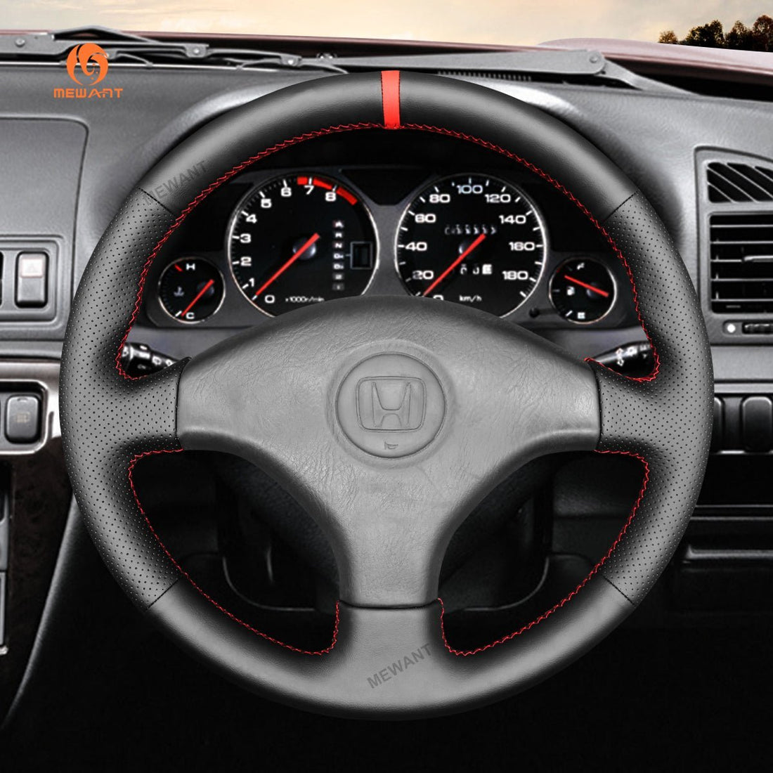 MEWANT Steering Wheel Cover for Honda Civic 6 EK CTR EK3 EK4 Type R Sir EK9 1996-2000
