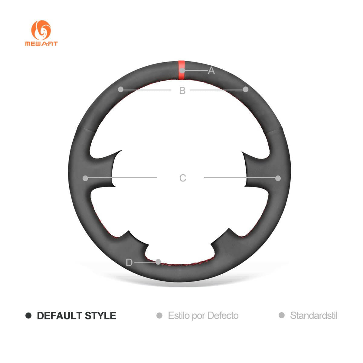 MEWANT Steering Wheel Cover for Honda Civic Odyssey Stream 2000 - 2004 - Alcantara, Leather, Carbon Fiber, Easy Install, Non - Slip, Best Steering Wheel Cover