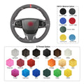 MEWANT Steering Wheel Cover for Honda Civic Type R X/10 2017 - 2021 - Alcantara, Leather, Carbon Fiber, Easy Install, Non - Slip, Best Steering Wheel Cover