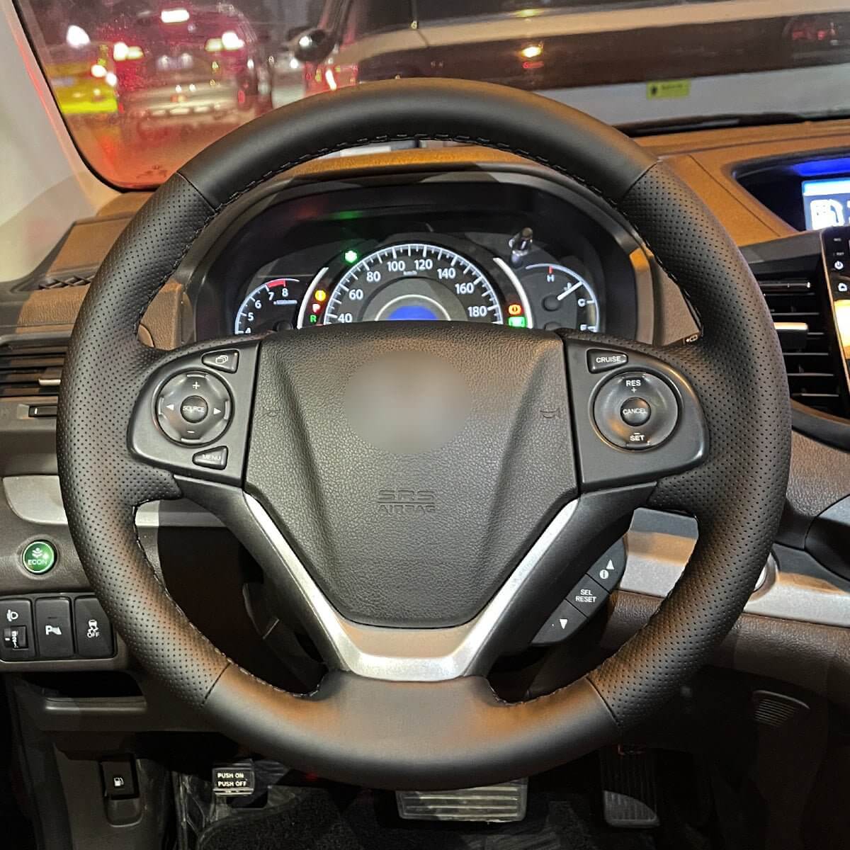 MEWANT Steering Wheel Cover for Honda CR - V CRV 2012 - 2018 - Alcantara, Leather, Carbon Fiber, Easy Install, Non - Slip, Best Steering Wheel Cover