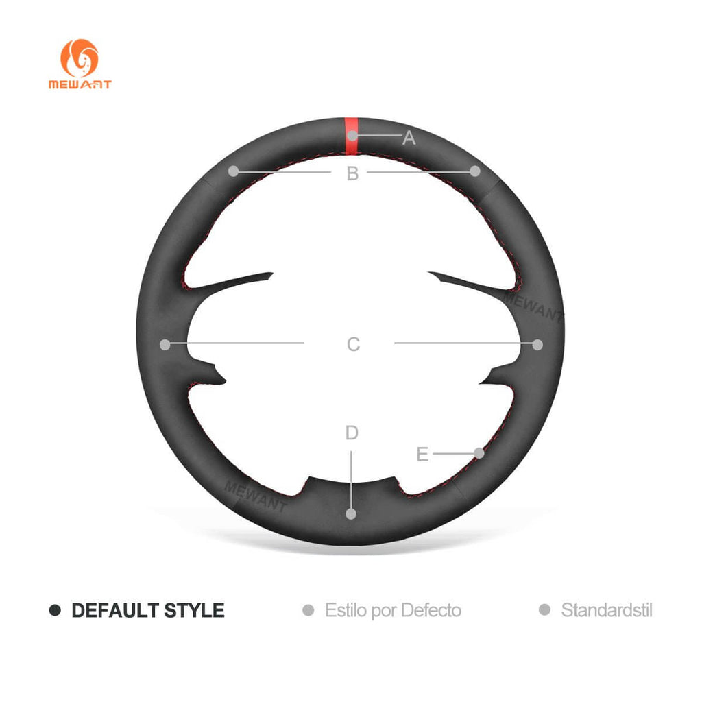MEWANT Steering Wheel Cover for Honda CR - V CRV 2012 - 2018 - Alcantara, Leather, Carbon Fiber, Easy Install, Non - Slip, Best Steering Wheel Cover