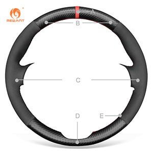 MEWANT Steering Wheel Cover for Honda CR - V CRV Crossroad 2021 - 2023 - Alcantara, Leather, Carbon Fiber, Easy Install, Non - Slip, Best Steering Wheel Cover