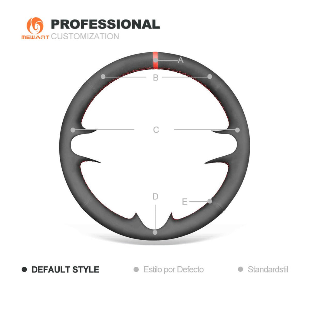 MEWANT Steering Wheel Cover for Honda Fit Insight Jazz City 2008 - 2015 - Alcantara, Leather, Carbon Fiber, Easy Install, Non - Slip, Best Steering Wheel Cover