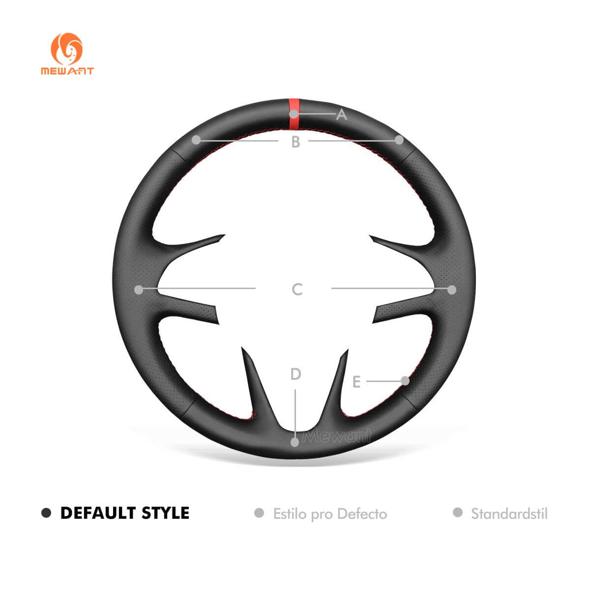 MEWANT Steering Wheel Cover for Honda Fit Vezel 2014 - 2017 - Alcantara, Leather, Carbon Fiber, Easy Install, Non - Slip, Best Steering Wheel Cover