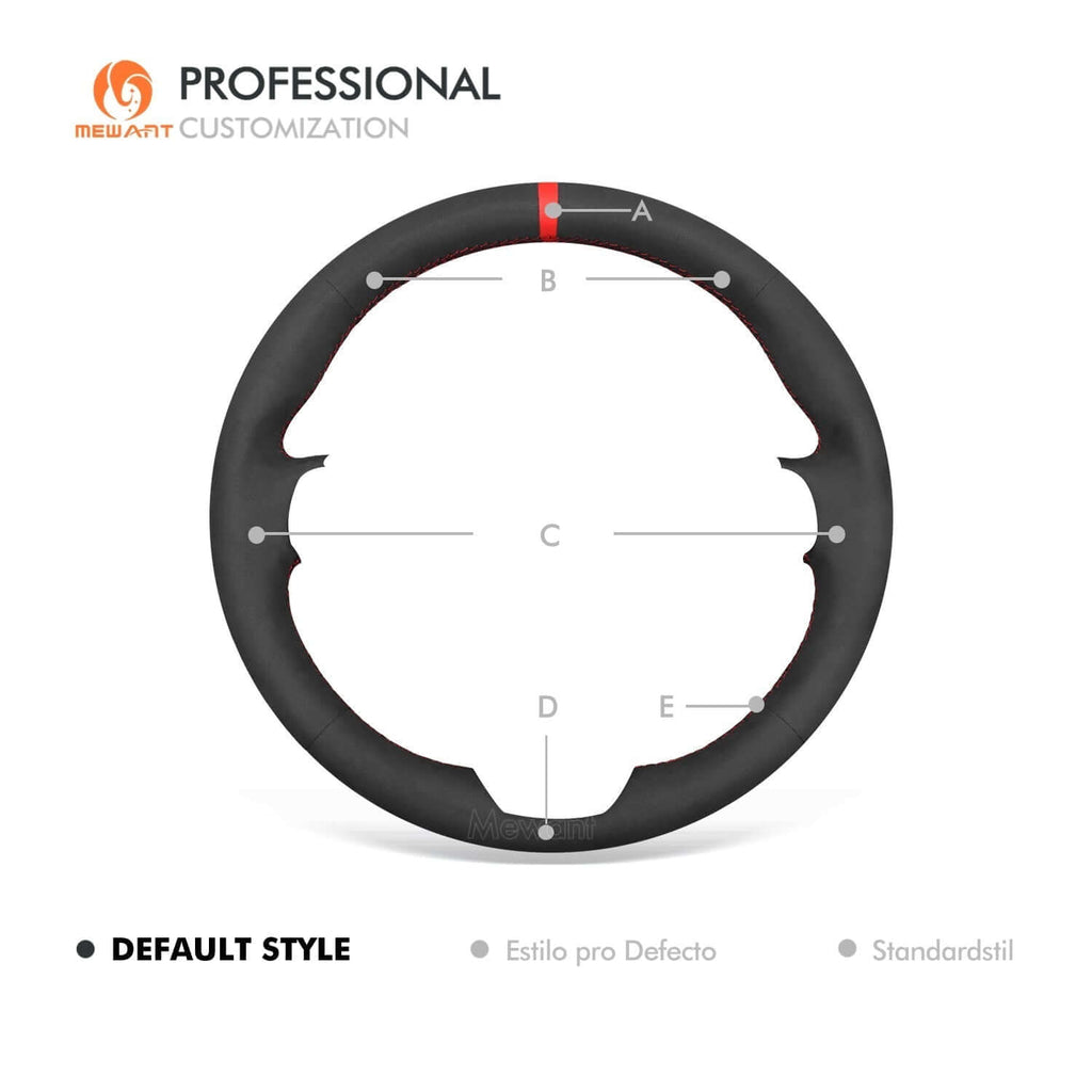 MEWANT Steering Wheel Cover for Honda HR - V 2021 - Alcantara, Leather, Carbon Fiber, Easy Install, Non - Slip, Best Steering Wheel Cover