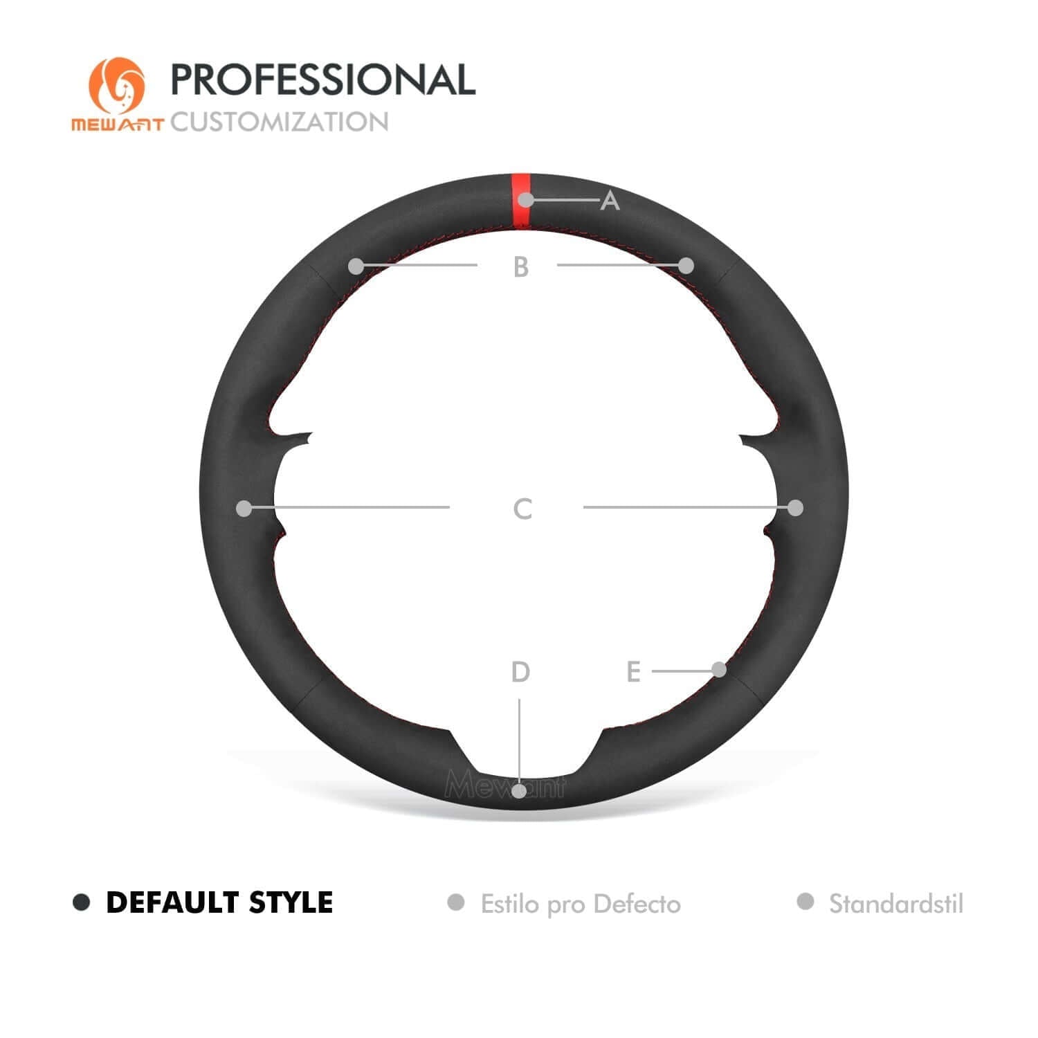 MEWANT Steering Wheel Cover for Honda HR - V 2021 - Alcantara, Leather, Carbon Fiber, Easy Install, Non - Slip, Best Steering Wheel Cover