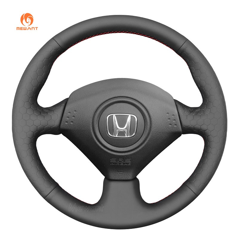 MEWANT Steering Wheel Cover for Honda S2000 2000 - 2009 / Civic (SI) 2002 - 2005 / Insight 2000 - 2006 / for Acura RSX 2002 - 2006 - Alcantara, Leather, Carbon Fiber, Easy Install, Non - Slip, Best Steering Wheel Cover