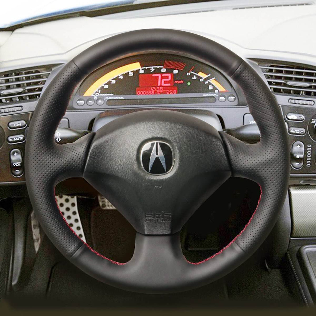 MEWANT Steering Wheel Cover for Honda S2000 Civic Si for Acura RSX Type-S 2000-2009
