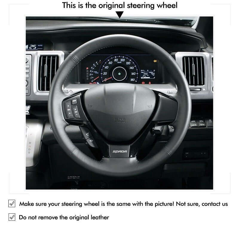 MEWANT Steering Wheel Cover for Honda Spada Freed 2010 - 2015 - Alcantara, Leather, Carbon Fiber, Easy Install, Non - Slip, Best Steering Wheel Cover