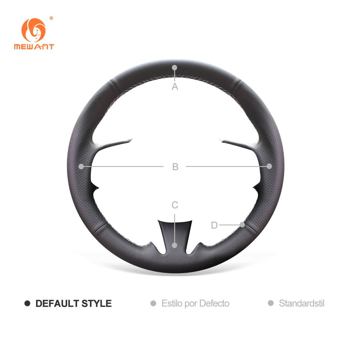 MEWANT Steering Wheel Cover for Honda Spirior 2017 - Alcantara, Leather, Carbon Fiber, Easy Install, Non - Slip, Best Steering Wheel Cover
