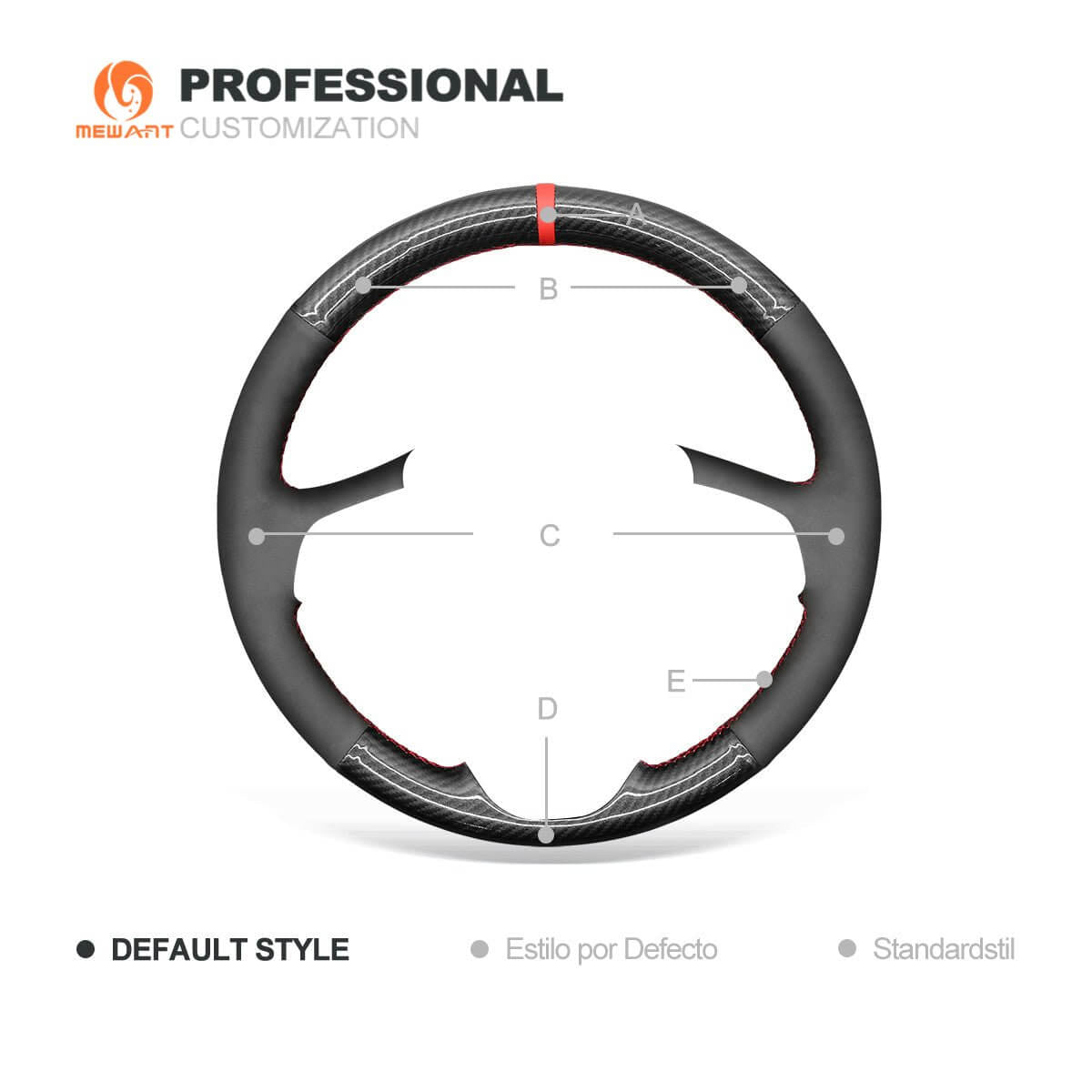 MEWANT Steering Wheel Cover for Hyundai Accent Hyundai i20 2008 - 2019 - Alcantara, Leather, Carbon Fiber, Easy Install, Non - Slip, Best Steering Wheel Cover