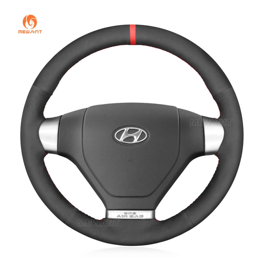 MEWANT Steering Wheel Cover for Hyundai Coupe S - Coupe 2007 - 2010 - Alcantara, Leather, Carbon Fiber, Easy Install, Non - Slip, Best Steering Wheel Cover