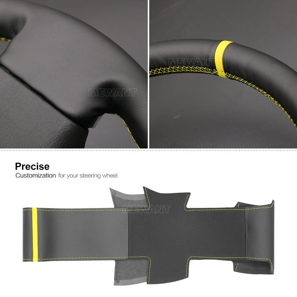 MEWANT Steering Wheel Cover for Hyundai Coupe Tiburon 2002 - 2007 - Alcantara, Leather, Carbon Fiber, Easy Install, Non - Slip, Best Steering Wheel Cover