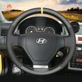 MEWANT Steering Wheel Cover for Hyundai Coupe Tiburon 2002 - 2007 - Alcantara, Leather, Carbon Fiber, Easy Install, Non - Slip, Best Steering Wheel Cover