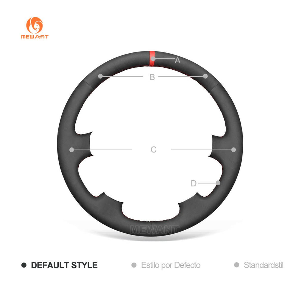 MEWANT Steering Wheel Cover for Hyundai Elantra 2001 - 2008 - Alcantara, Leather, Carbon Fiber, Easy Install, Non - Slip, Best Steering Wheel Cover