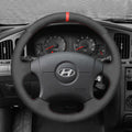 MEWANT Steering Wheel Cover for Hyundai Elantra 2001 - 2008 - Alcantara, Leather, Carbon Fiber, Easy Install, Non - Slip, Best Steering Wheel Cover