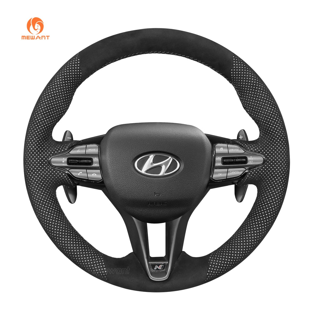 MEWANT Steering Wheel Cover for Hyundai Elantra Elantra Veloster i20 i30 i30 N Line Kona N 2021-2024