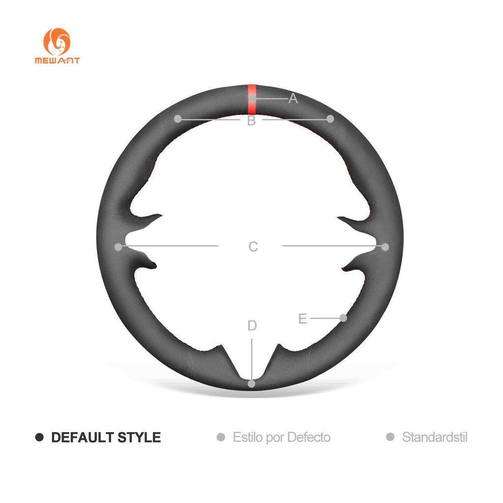 MEWANT Steering Wheel Cover for Hyundai Elantra Elantra Veloster i20 i30 i30 N Line Kona N 2021 - 2024 - Alcantara, Leather, Carbon Fiber, Easy Install, Non - Slip, Best Steering Wheel Cover