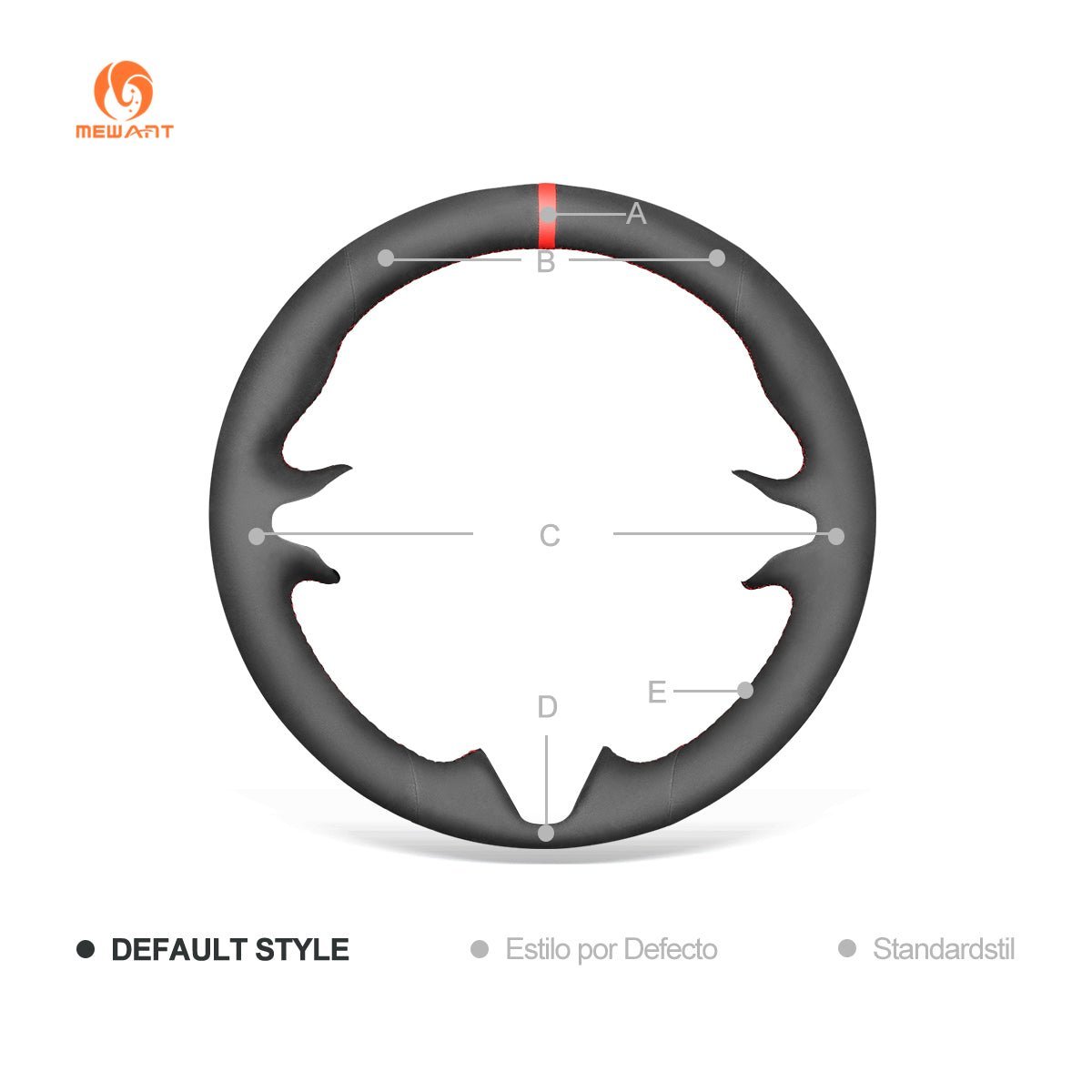 MEWANT Steering Wheel Cover for Hyundai Elantra Elantra Veloster i20 i30 i30 N Line Kona N 2021 - 2024 - Alcantara, Leather, Carbon Fiber, Easy Install, Non - Slip, Best Steering Wheel Cover