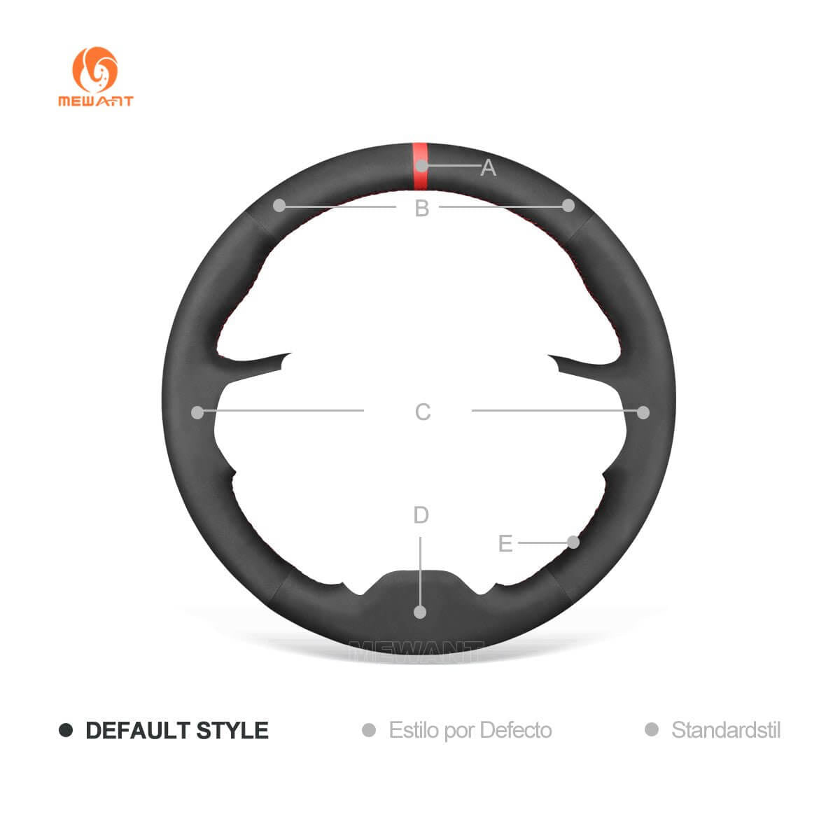 MEWANT Steering Wheel Cover for Hyundai i10 i20 2013 - 2020 - Alcantara, Leather, Carbon Fiber, Easy Install, Non - Slip, Best Steering Wheel Cover