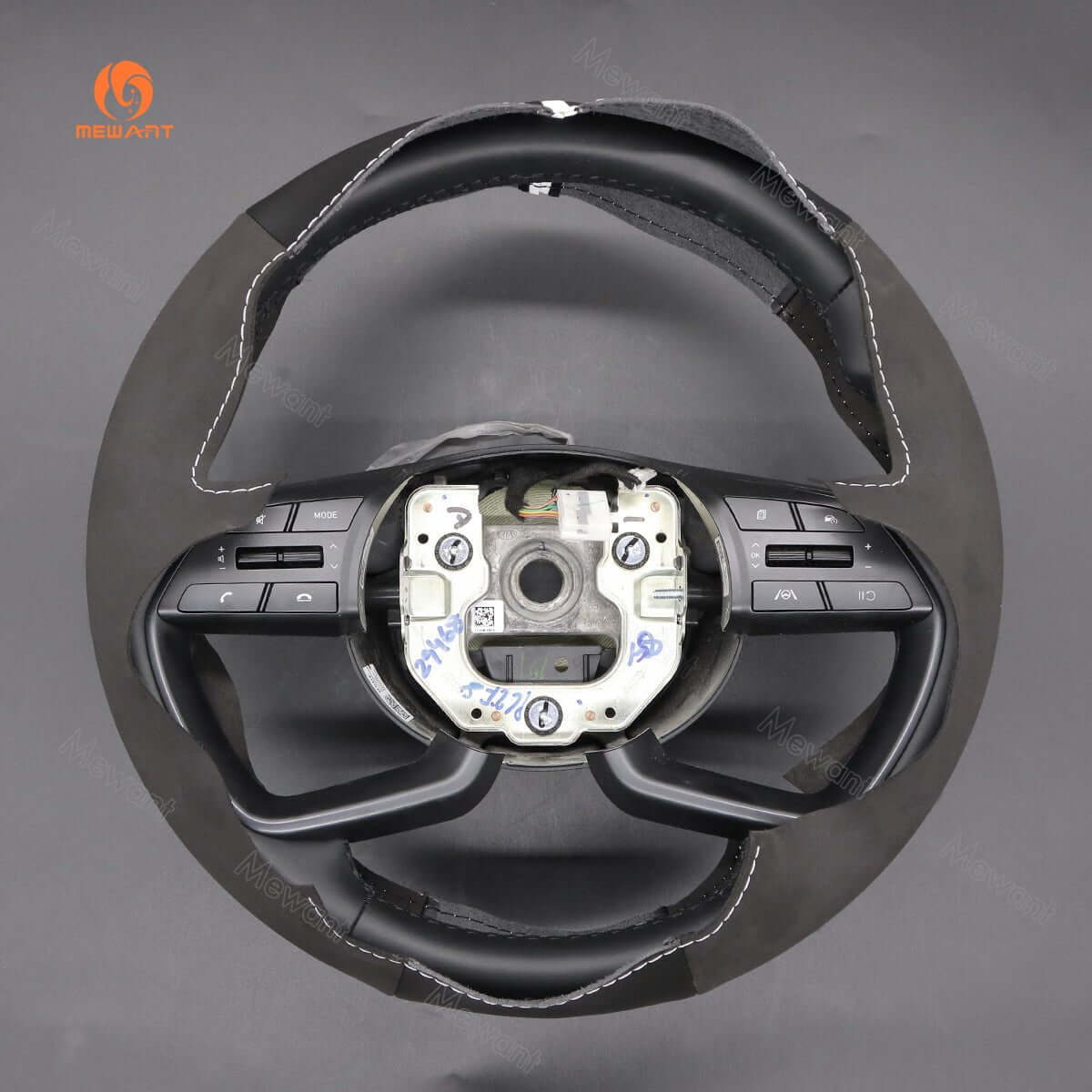 MEWANT Steering Wheel Cover for Hyundai i20 III 2020 - 2023 Bayon 2021 - 2024 - Alcantara, Leather, Carbon Fiber, Easy Install, Non - Slip, Best Steering Wheel Cover