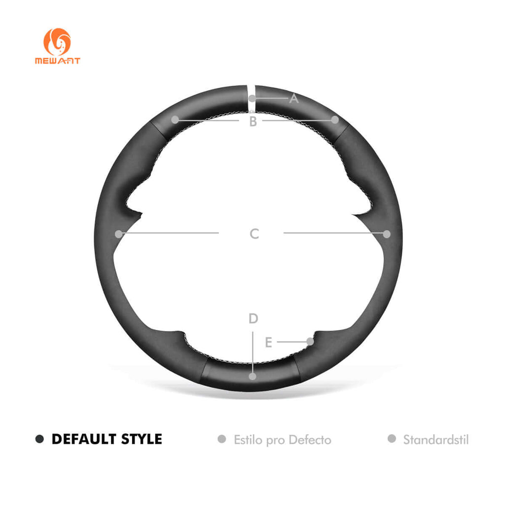 MEWANT Steering Wheel Cover for Hyundai i20 III 2020 - 2023 Bayon 2021 - 2024 - Alcantara, Leather, Carbon Fiber, Easy Install, Non - Slip, Best Steering Wheel Cover