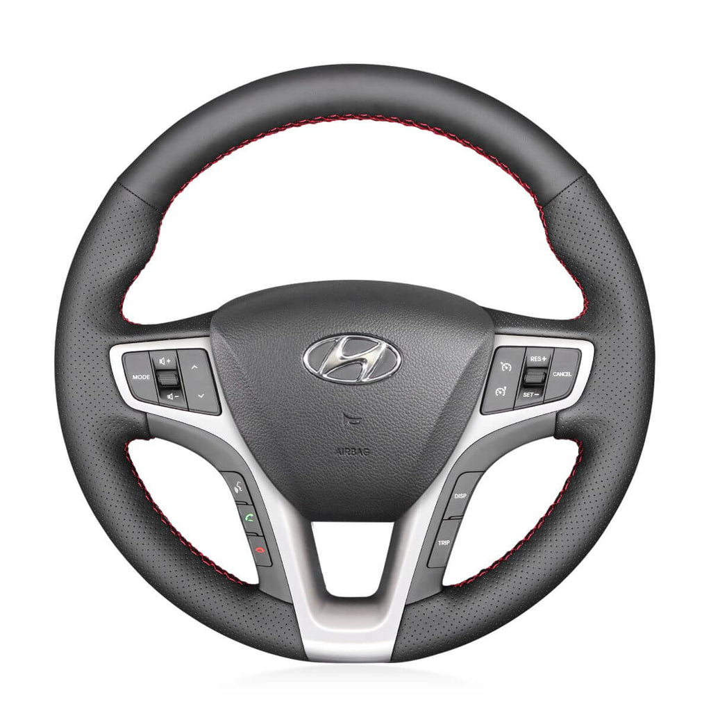 MEWANT Steering Wheel Cover for Hyundai i40 2011 - 2020 - Alcantara, Leather, Carbon Fiber, Easy Install, Non - Slip, Best Steering Wheel Cover
