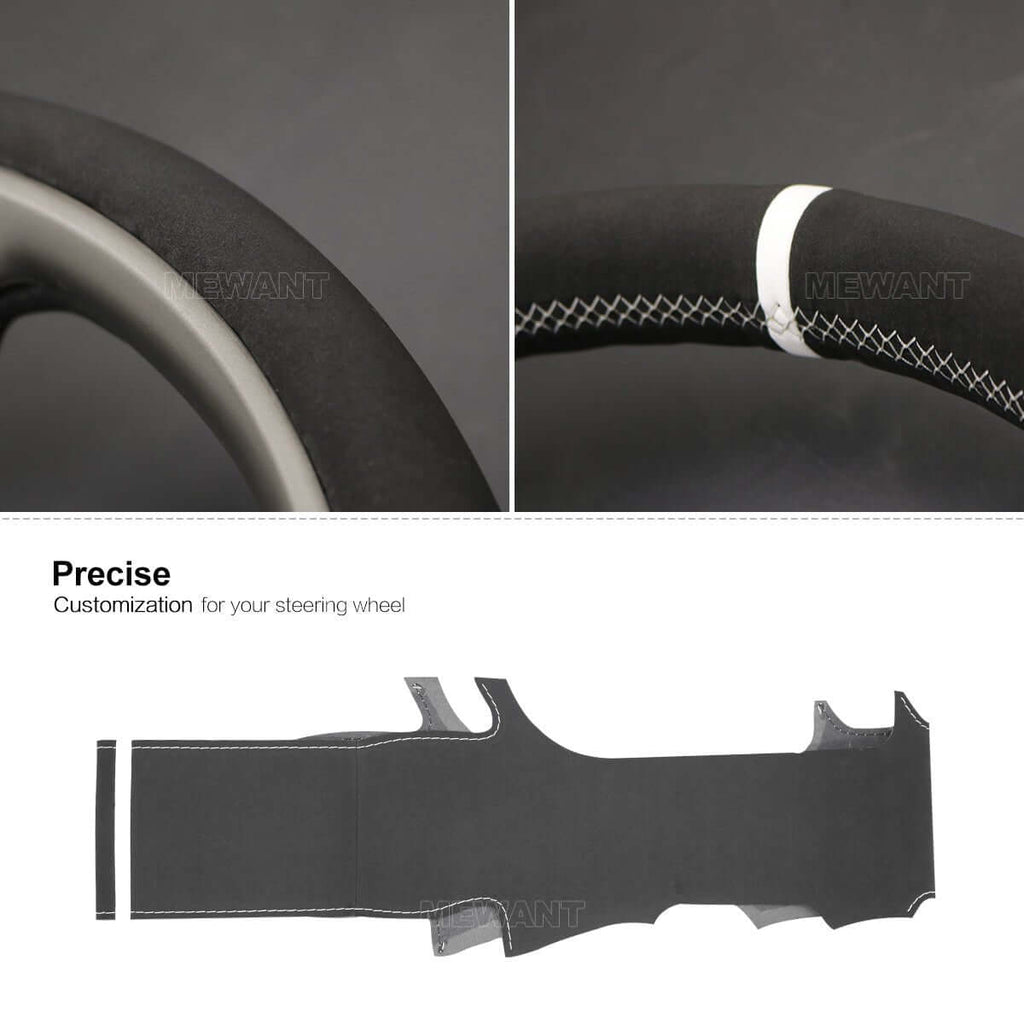 MEWANT Steering Wheel Cover for Hyundai ix35 2010 - 2016 - Alcantara, Leather, Carbon Fiber, Easy Install, Non - Slip, Best Steering Wheel Cover