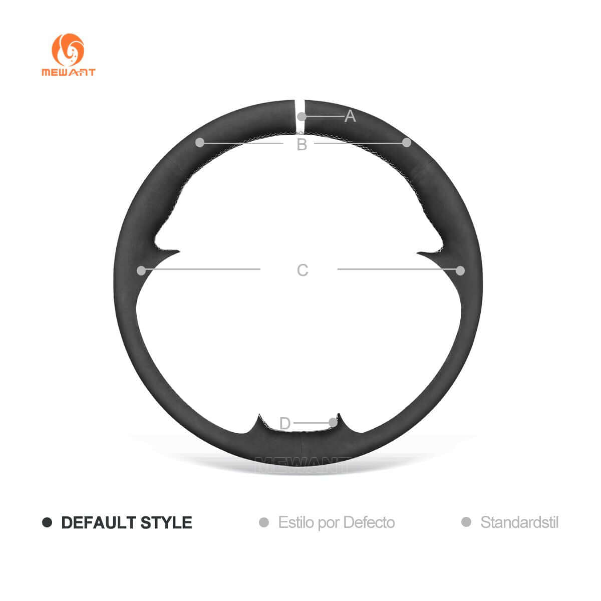 MEWANT Steering Wheel Cover for Hyundai ix35 2010 - 2016 - Alcantara, Leather, Carbon Fiber, Easy Install, Non - Slip, Best Steering Wheel Cover