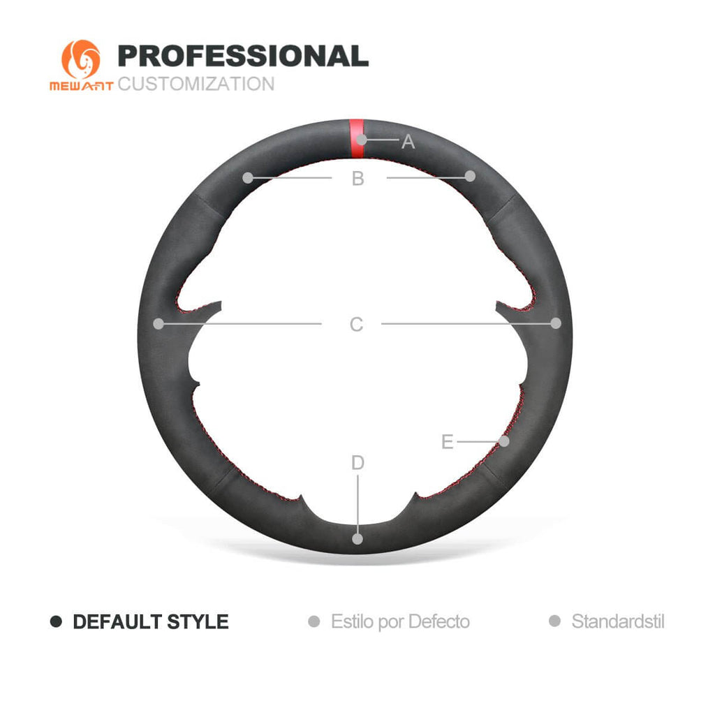 MEWANT Steering Wheel Cover for Hyundai Kona 2017 - 2023 - Alcantara, Leather, Carbon Fiber, Easy Install, Non - Slip, Best Steering Wheel Cover