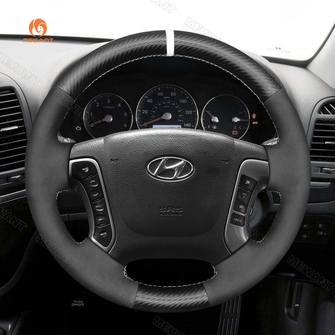 MEWANT Steering Wheel Cover for Hyundai Santa Fe 2007-2012