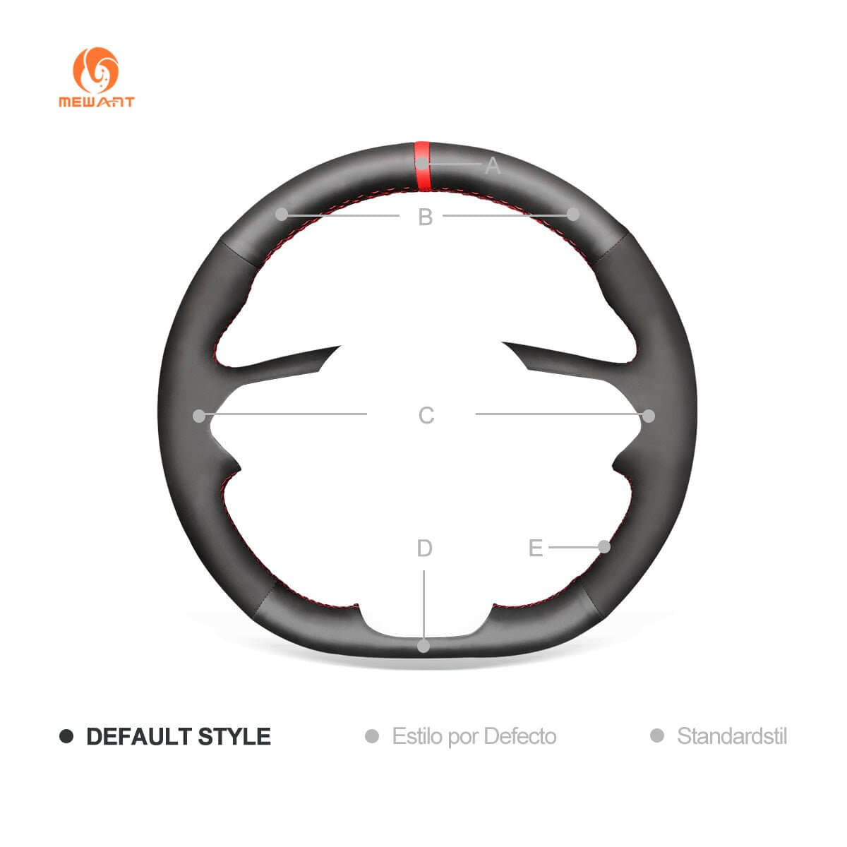 MEWANT Steering Wheel Cover for Hyundai Santa Fe IV Palisade 2018 - 2023 - Alcantara, Leather, Carbon Fiber, Easy Install, Non - Slip, Best Steering Wheel Cover