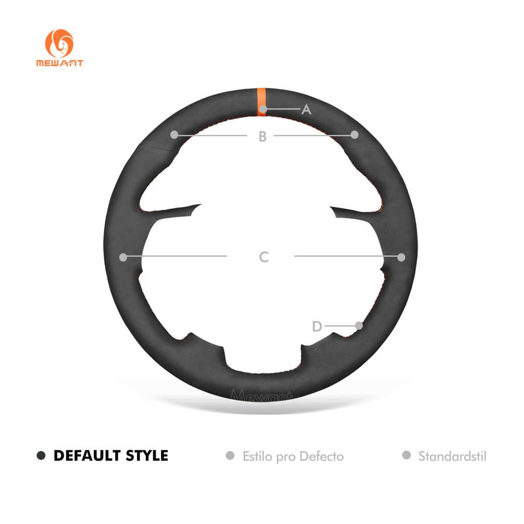 MEWANT Steering Wheel Cover for Hyundai Sonata 4 - Spoke 2015 - 2019 - Alcantara, Leather, Carbon Fiber, Easy Install, Non - Slip, Best Steering Wheel Cover