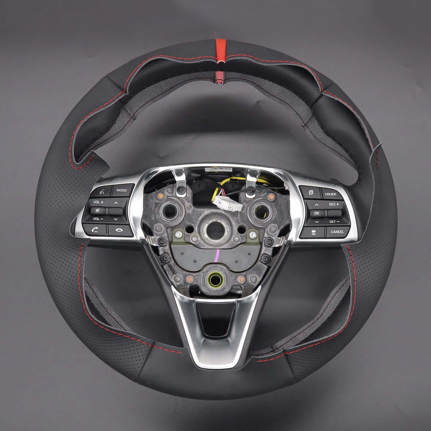 MEWANT Steering Wheel Cover for Hyundai Sonata Hyundai Sonata VII LF 2015 - 2019 - Alcantara, Leather, Carbon Fiber, Easy Install, Non - Slip, Best Steering Wheel Cover