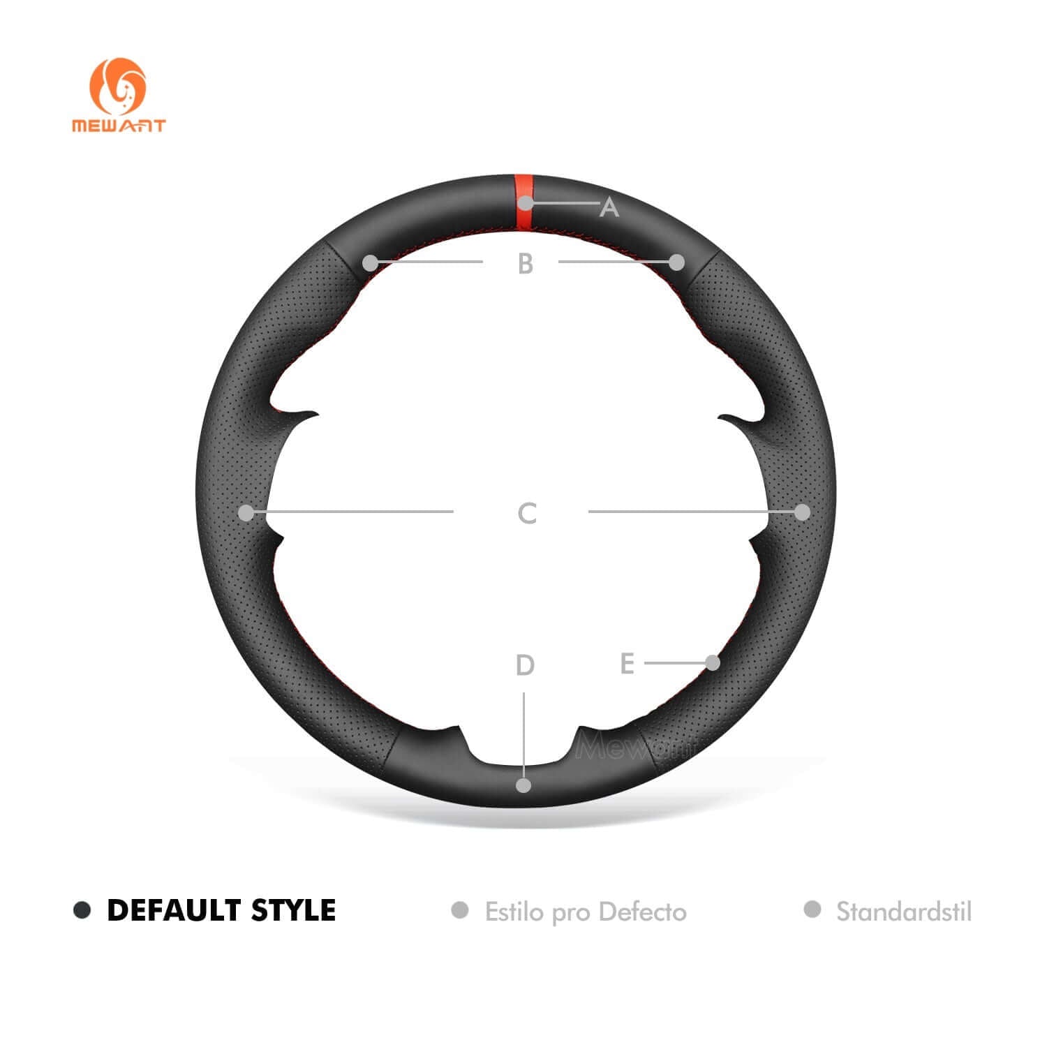 MEWANT Steering Wheel Cover for Hyundai Sonata Hyundai Sonata VII LF 2015 - 2019 - Alcantara, Leather, Carbon Fiber, Easy Install, Non - Slip, Best Steering Wheel Cover