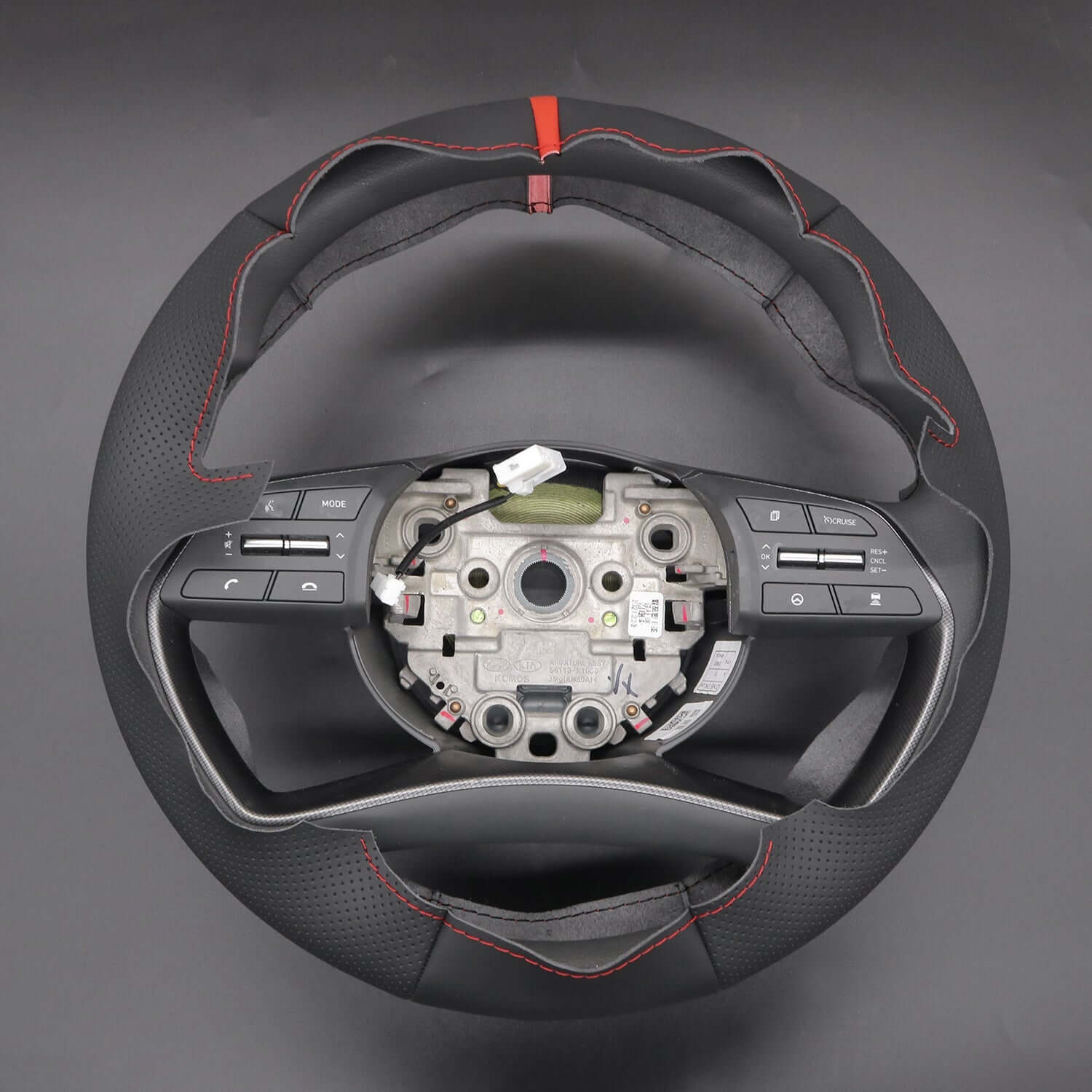 MEWANT Steering Wheel Cover for Hyundai Sonata Sonata VIII STARIA STARIA LOAD 2020 - 2024 - Alcantara, Leather, Carbon Fiber, Easy Install, Non - Slip, Best Steering Wheel Cover